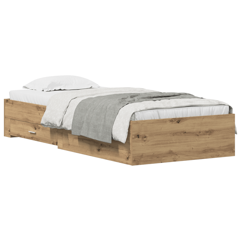 Casa si Gradina - Mobilier - Paturi si accesorii - Paturi - Rama pat  Artisan Stejar 100x200 cm Lemn prelucrat - Infinity.ro