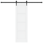 Casa si Gradina - Constructii - Usi interior, exterior si garaj - Usi garaj - Usa glisanta  cu set de hardware 'ORKDAL'Alb din Lemn Solid de Pin - Infinity.ro