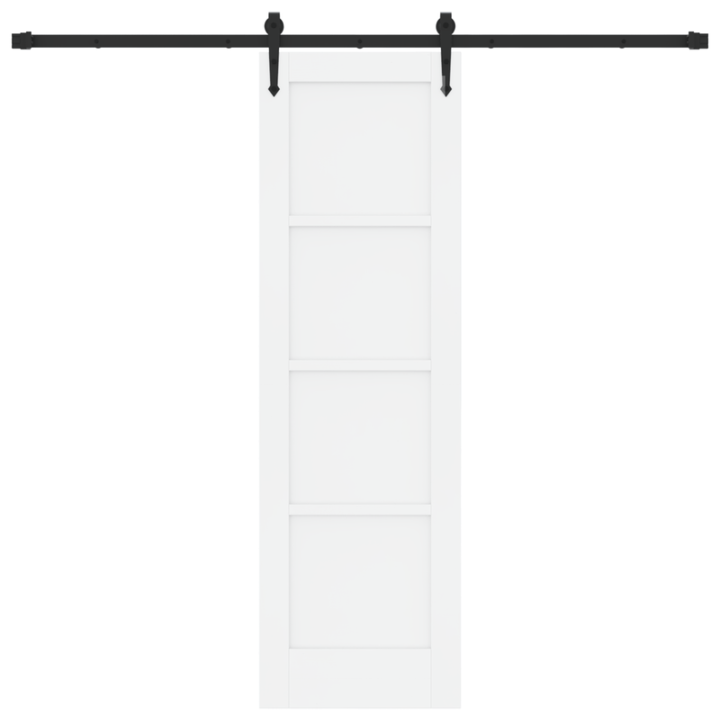 Casa si Gradina - Constructii - Usi interior, exterior si garaj - Usi garaj - Usa glisanta  cu set de hardware 'ORKDAL'Alb din Lemn Solid de Pin - Infinity.ro