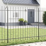 Casa si Gradina - Gradina si terasa - Garduri, panouri si accesorii - Gard  cu varf de sulita Gri 11,9x1,5 m din Otel - Infinity.ro