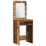 Casa si Gradina - Mobilier - Comode si corpuri - Masute de toaleta - Set masa toaleta cu LED, 2 piese, lemn vechi, lemn prelucrat - Infinity.ro