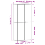Casa si Gradina - Mobilier - Organizare si depozitare - Organizator incaltaminte - Dulap pentru incaltaminte Gri de beton 80x39x180 cm Lemn compus - Infinity.ro