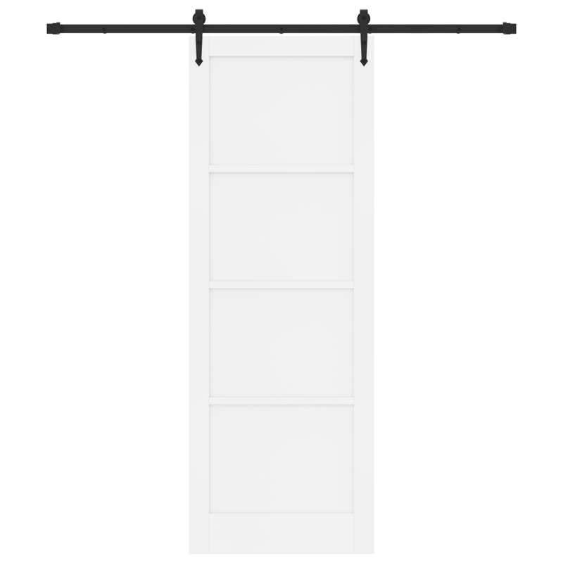 Casa si Gradina - Constructii - Usi interior, exterior si garaj - Usi garaj - Usa glisanta  cu set de accesorii 'ORKDAL'Lemn solid alb din pin - Infinity.ro