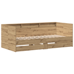 Casa si Gradina - Mobilier - Paturi si accesorii - Paturi - Pat de zi cu sertare Stejar artizanal Lemn prelucrat 90 x 200 cm - Infinity.ro