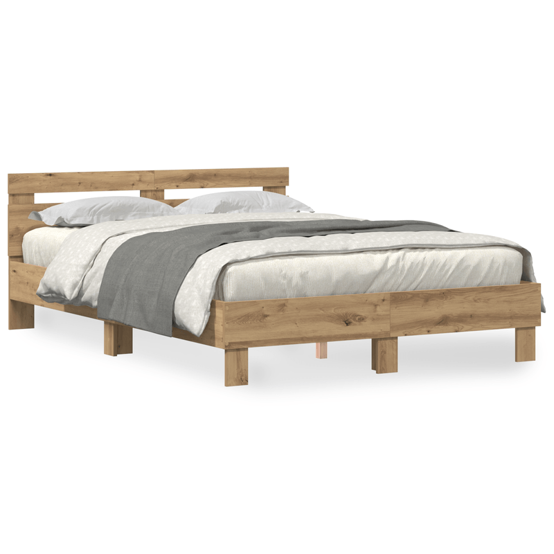 Casa si Gradina - Mobilier - Paturi si accesorii - Paturi - Cadru de pat din stejar Stejar artizanal Lemn masiv de stejar - Infinity.ro