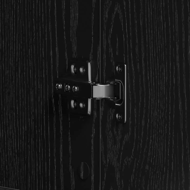 Casa si Gradina - Mobilier - Organizare si depozitare - Organizator incaltaminte - Cabinet Pantofi Stejar Negru 80x39x180 cm Lemn Ingineresc - Infinity.ro