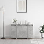 Casa si Gradina - Mobilier - Comode si corpuri - Comode - Bufet Gri din Beton Gri din Beton Lemn Prelucrat 120 x 41 x 75 cm - Infinity.ro