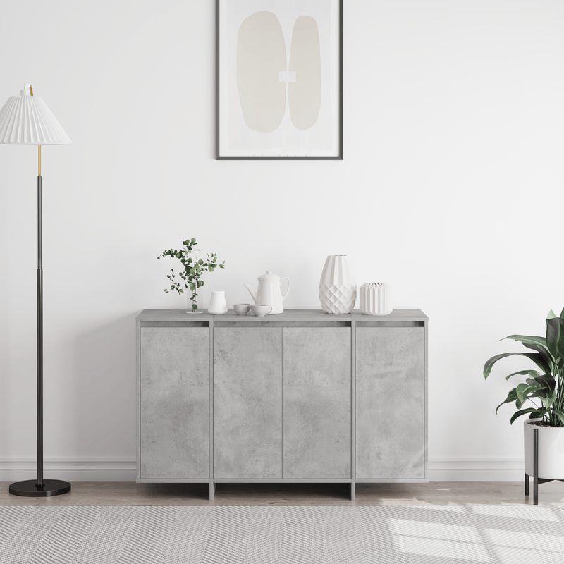 Casa si Gradina - Mobilier - Comode si corpuri - Comode - Bufet Gri din Beton Gri din Beton Lemn Prelucrat 120 x 41 x 75 cm - Infinity.ro