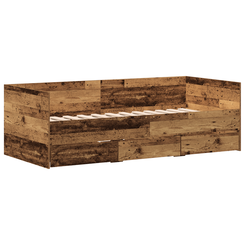 Casa si Gradina - Mobilier - Paturi si accesorii - Paturi - Pat de zi rustic Lemn vechi Lemn ingineresc 90 x 200 cm Durabil - Infinity.ro