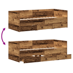 Casa si Gradina - Mobilier - Paturi si accesorii - Paturi - Pat de zi rustic Lemn vechi Lemn ingineresc 90 x 200 cm Durabil - Infinity.ro