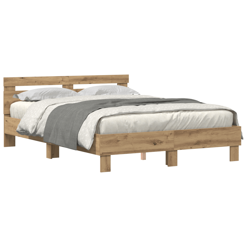 Casa si Gradina - Mobilier - Paturi si accesorii - Paturi - Cadru de Pat din Stejar Stejar Artizanal Lemn Prelucrat - Infinity.ro