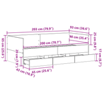 Casa si Gradina - Mobilier - Paturi si accesorii - Paturi - Pat de zi Lemn de stejar artizanal Lemn prelucrat 90 x 200 cm - Infinity.ro