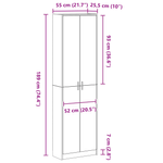 Casa si Gradina - Mobilier - Dulapuri si sifoniere - Dulapuri - Dulap Alb 55x25x189 cm Lemn Engineered - Infinity.ro