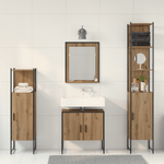 Casa si Gradina - Mobilier - Seturi de mobilier - Seturi baie - Set de mobila pentru baie in 4 piese din stejar mestesugit, lemn prelucrat - Infinity.ro