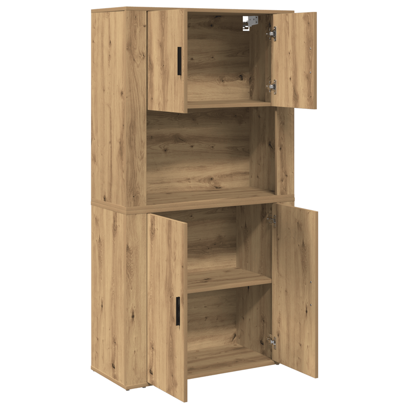 Casa si Gradina - Mobilier - Comode si corpuri - Corpuri bucatarie - Highboard Artisan Stejar 80x33x150 cm Lemn prelucrat - Infinity.ro
