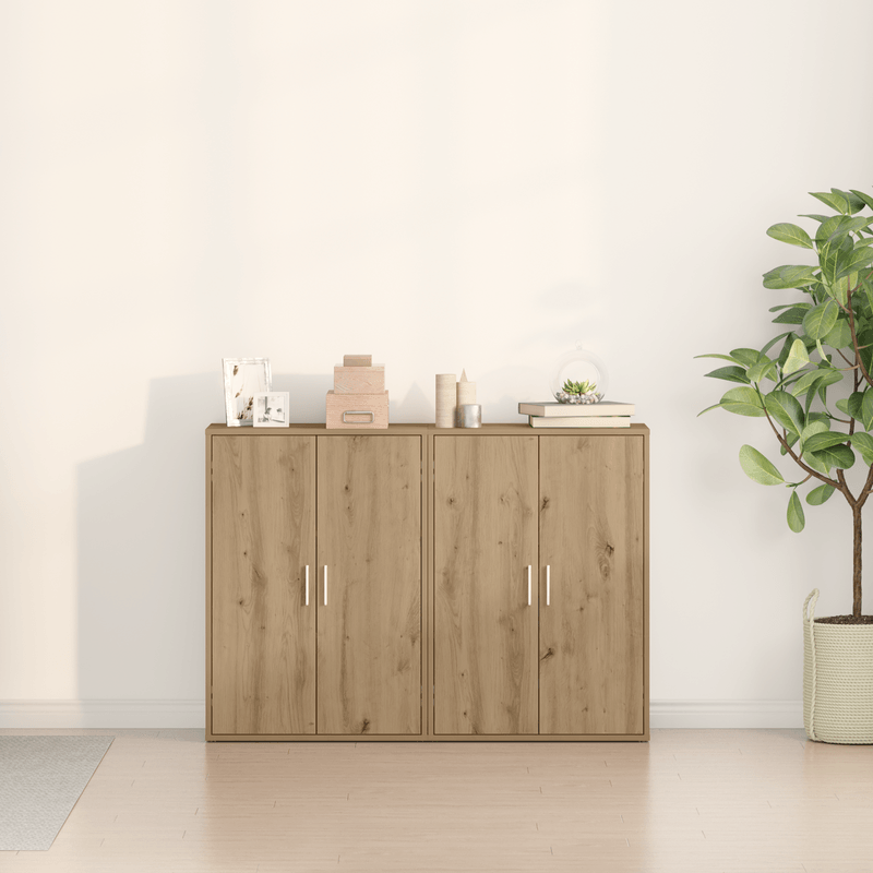 Casa si Gradina - Mobilier - Comode si corpuri - Comode - Sideboard-uri 2 buc stejar artizanal 60x31x84 cm Lemn ingineresc - Infinity.ro