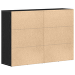 Casa si Gradina - Mobilier - Comode si corpuri - Comode - Bufete 2 buc Negru Stejar 60x31x84 cm Lemn Ingineresc - Infinity.ro