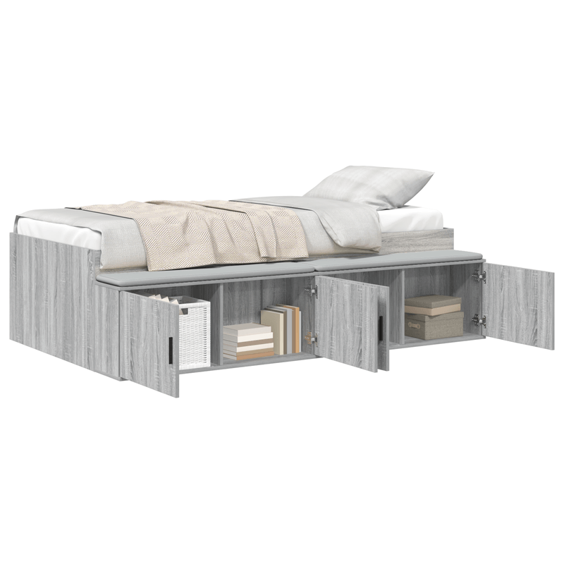 Casa si Gradina - Mobilier - Paturi si accesorii - Paturi - Cadru de pat de depozitare Gri Sonoma 80x200 cm - Infinity.ro
