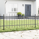 Casa si Gradina - Gradina si terasa - Garduri, panouri si accesorii - Gard de gradina cu varf tip sulita, gri, 11,9x0,6 m, otel - Infinity.ro