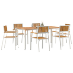 Casa si Gradina - Gradina si terasa - Mobilier exterior - Mese gradina - Set mese gradina  7 piese Lemn masiv de acacia - Infinity.ro