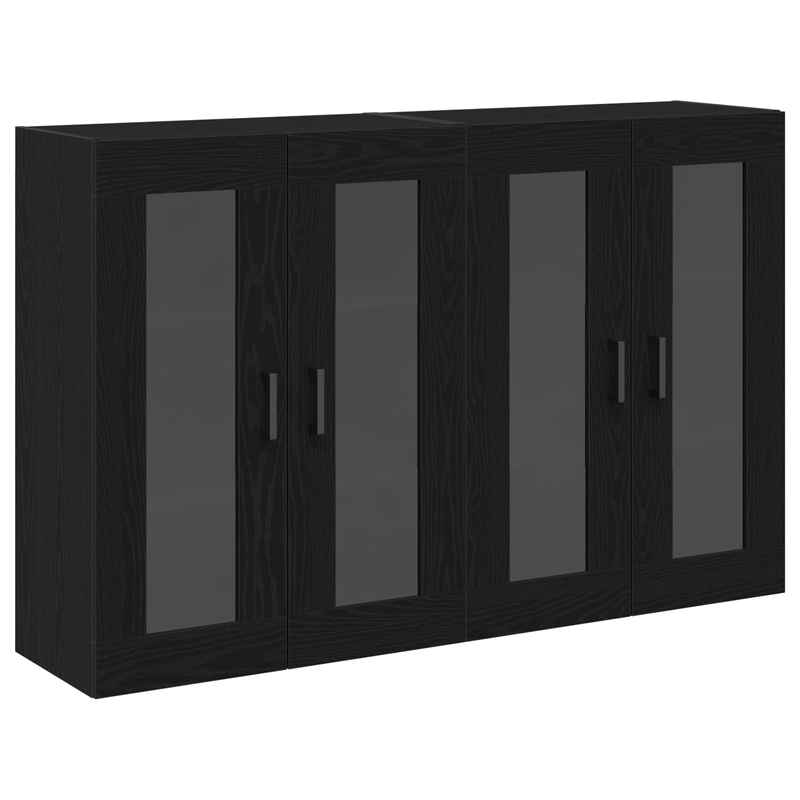 Casa si Gradina - Mobilier - Comode si corpuri - Comode - Mobilier de perete 2 buc Negru Stejar 69,5x34x90 cm Lemn prelucrat - Infinity.ro