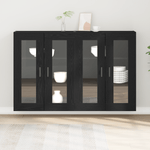 Casa si Gradina - Mobilier - Comode si corpuri - Comode - Mobilier de perete 2 buc Negru Stejar 69,5x34x90 cm Lemn prelucrat - Infinity.ro