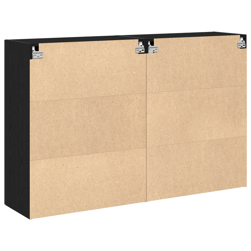 Casa si Gradina - Mobilier - Comode si corpuri - Comode - Mobilier de perete 2 buc Negru Stejar 69,5x34x90 cm Lemn prelucrat - Infinity.ro