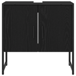 Casa si Gradina - Mobilier - Seturi de mobilier - Seturi baie - Set de dulapuri pentru baie 3 piese Negru Stejar Lemn prelucrat - Infinity.ro