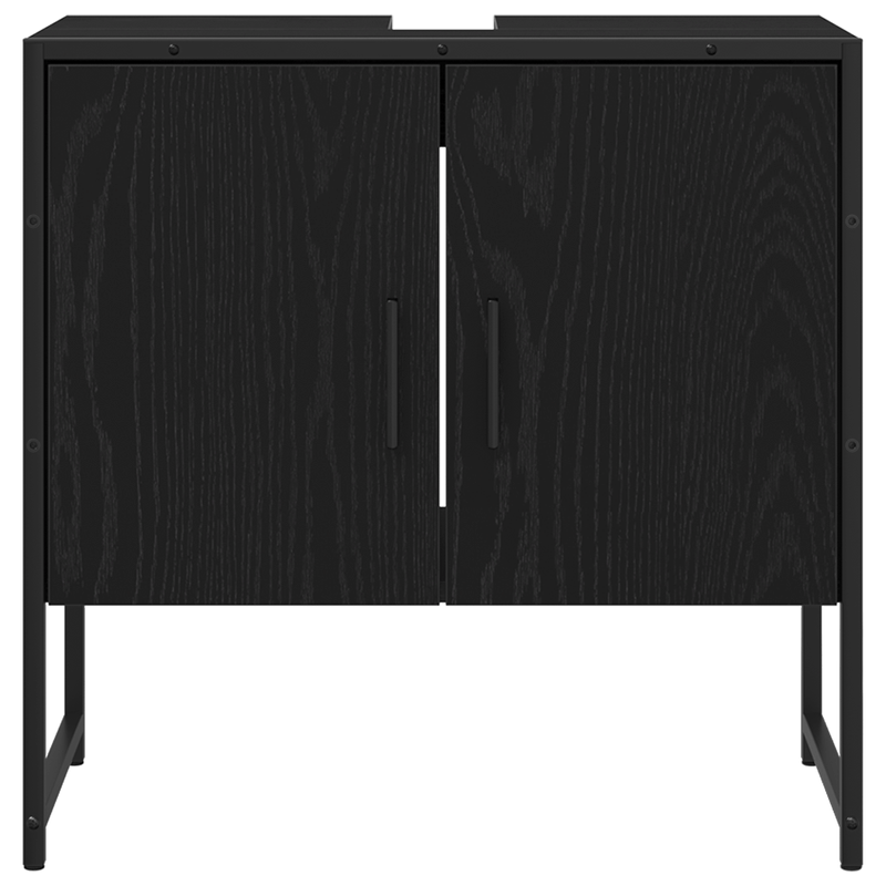 Casa si Gradina - Mobilier - Seturi de mobilier - Seturi baie - Set de dulapuri pentru baie 3 piese Negru Stejar Lemn prelucrat - Infinity.ro
