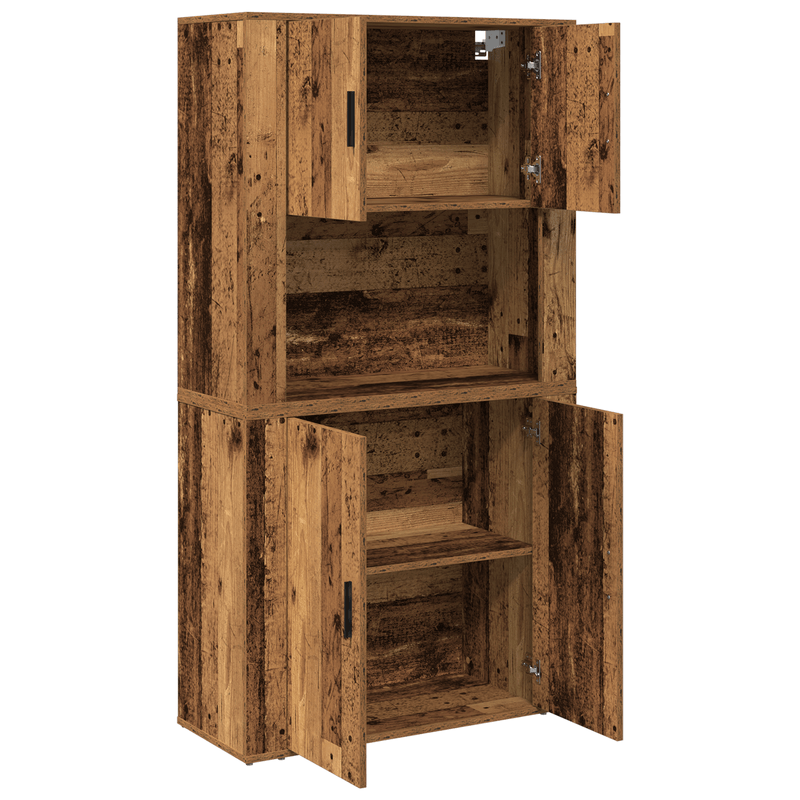 Casa si Gradina - Mobilier - Comode si corpuri - Corpuri bucatarie - Highboard din lemn vechi 80x33x150 cm din lemn compus - Infinity.ro