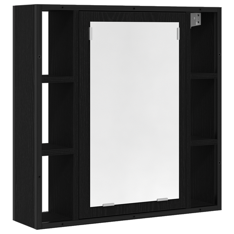 Casa si Gradina - Mobilier - Seturi de mobilier - Seturi baie - Set mobilier baie 4 piese Stejar negru Lemn prelucrat - Infinity.ro