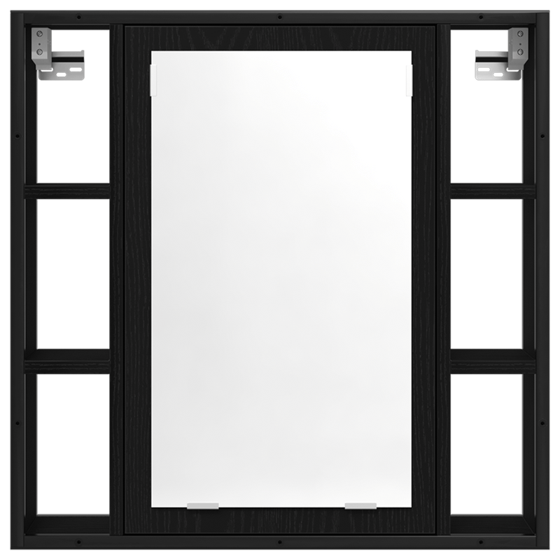 Casa si Gradina - Mobilier - Seturi de mobilier - Seturi baie - Set mobilier baie 4 piese Stejar negru Lemn prelucrat - Infinity.ro