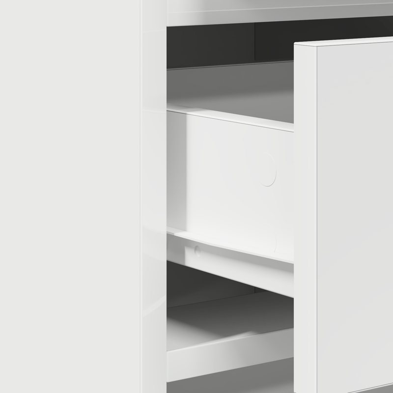 Casa si Gradina - Mobilier - Comode si corpuri - Masute de toaleta - Set masa toaleta cu LED 3 piese, alb, lemn prelucrat - Infinity.ro