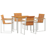 Casa si Gradina - Gradina si terasa - Mobilier exterior - Mese gradina - Set Masa Gradina  5 Piese Lemn Acacia - Infinity.ro