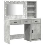 Casa si Gradina - Mobilier - Comode si corpuri - Masute de toaleta - Set masa toaleta cu LED, 2 piese, gri beton, lemn prelucrat - Infinity.ro