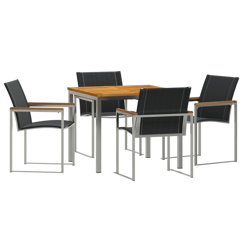 Casa si Gradina - Gradina si terasa - Mobilier exterior - Mese gradina - Set Masa Gradina 5 Piese Lemn Acacia - Infinity.ro