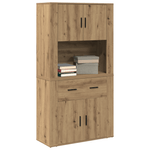 Casa si Gradina - Mobilier - Comode si corpuri - Corpuri bucatarie - Highboard Stejar Artizanal 80x33x150 cm Lemn Prelucrat - Infinity.ro