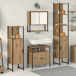 Casa si Gradina - Mobilier - Seturi de mobilier - Seturi baie - Set de mobilier pentru baie 4 piese din lemn stratificat de stejar - Infinity.ro