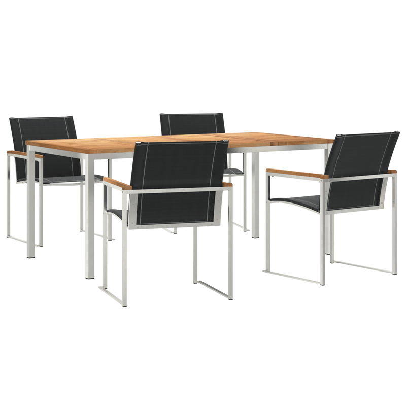 Casa si Gradina - Gradina si terasa - Mobilier exterior - Mese gradina - Set masa 5 piese lemn solid acacia - Infinity.ro