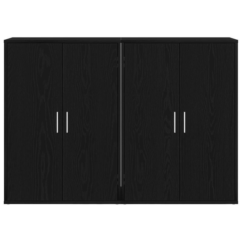 Casa si Gradina - Mobilier - Comode si corpuri - Comode - Servante 2 buc Negru Stejar 60x31x84 cm Lemn ingineresc - Infinity.ro
