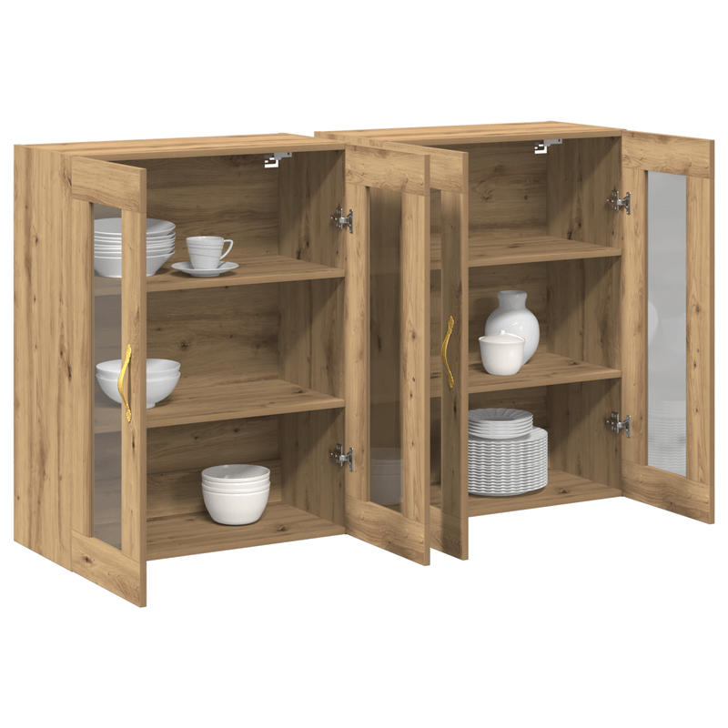 Casa si Gradina - Mobilier - Comode si corpuri - Comode - Cabinete montate pe perete 2 buc Artisan Oak 69,5x34x90 cm Lemn prelucrat - Infinity.ro