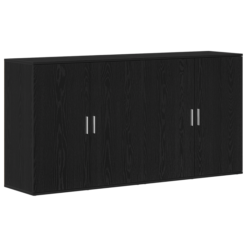Casa si Gradina - Mobilier - Comode si corpuri - Comode - Bufete 2 buc Negru Stejar 79x38x80 cm Lemn prelucrat - Infinity.ro