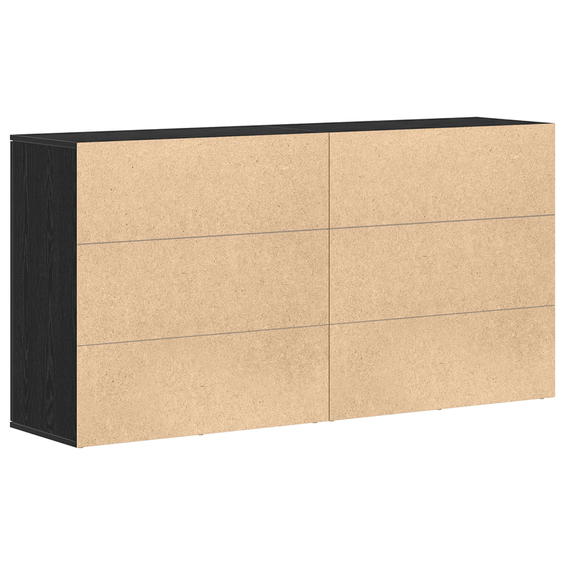 Casa si Gradina - Mobilier - Comode si corpuri - Comode - Bufete 2 buc Negru Stejar 79x38x80 cm Lemn prelucrat - Infinity.ro