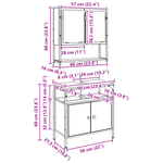 Casa si Gradina - Mobilier - Seturi de mobilier - Seturi baie - Set de mobila pentru baie 2 piese din lemn laminat stejar negru - Infinity.ro