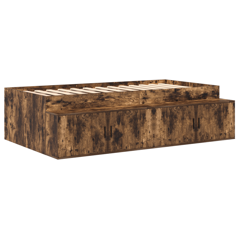 Casa si Gradina - Mobilier - Paturi si accesorii - Paturi - Cadru de pat cu stocare Stejar afumat 90x200 cm - Infinity.ro