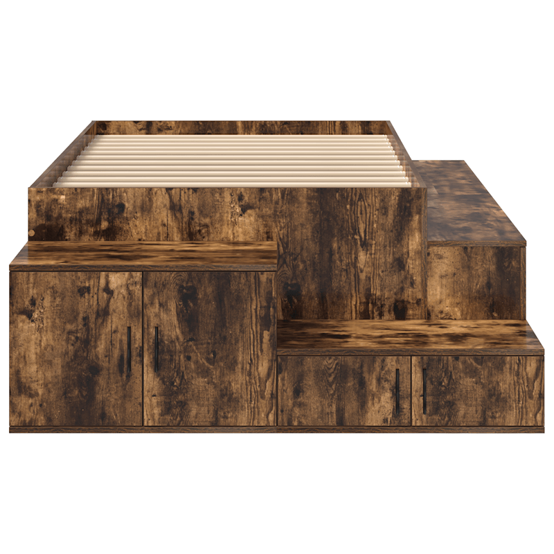 Casa si Gradina - Mobilier - Paturi si accesorii - Paturi - Cadru de pat cu stocare Stejar afumat 90x200 cm - Infinity.ro