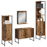 Casa si Gradina - Mobilier - Seturi de mobilier - Seturi baie - Set Mobilier Baie de 4 Piese Lemn Vechi Lemn Prelucrat - Infinity.ro