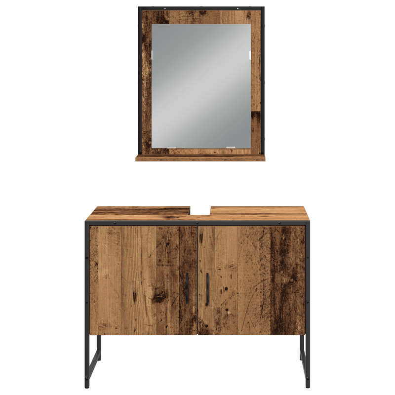 Casa si Gradina - Mobilier - Seturi de mobilier - Seturi baie - Set Mobilier Baie de 4 Piese Lemn Vechi Lemn Prelucrat - Infinity.ro