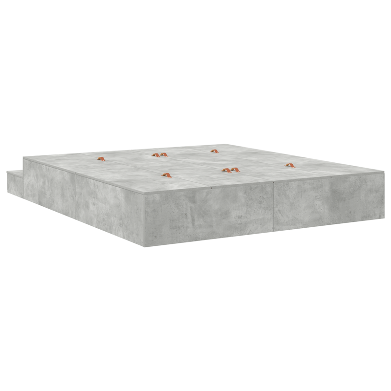 Casa si Gradina - Mobilier - Paturi si accesorii - Paturi - Cadru Pat Gri Beton 200x200 cm - Infinity.ro