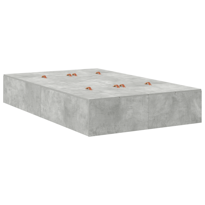 Casa si Gradina - Mobilier - Paturi si accesorii - Paturi - Cadru de pat de depozitare Gri beton 120x200 cm - Infinity.ro